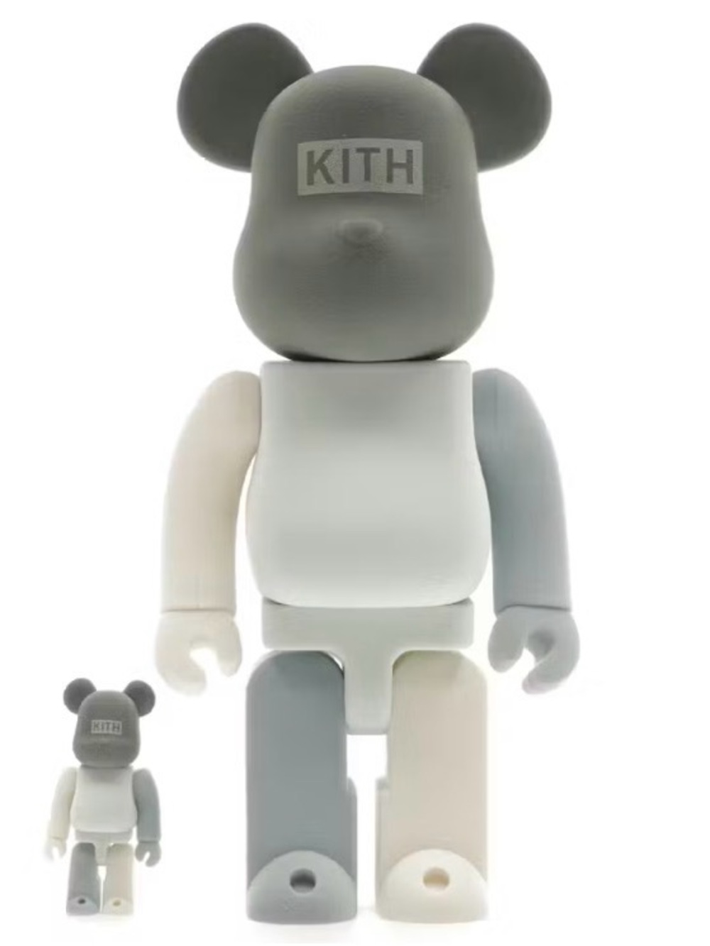 Kith Two-Tone Gray & White BE@RBRICK Collectible